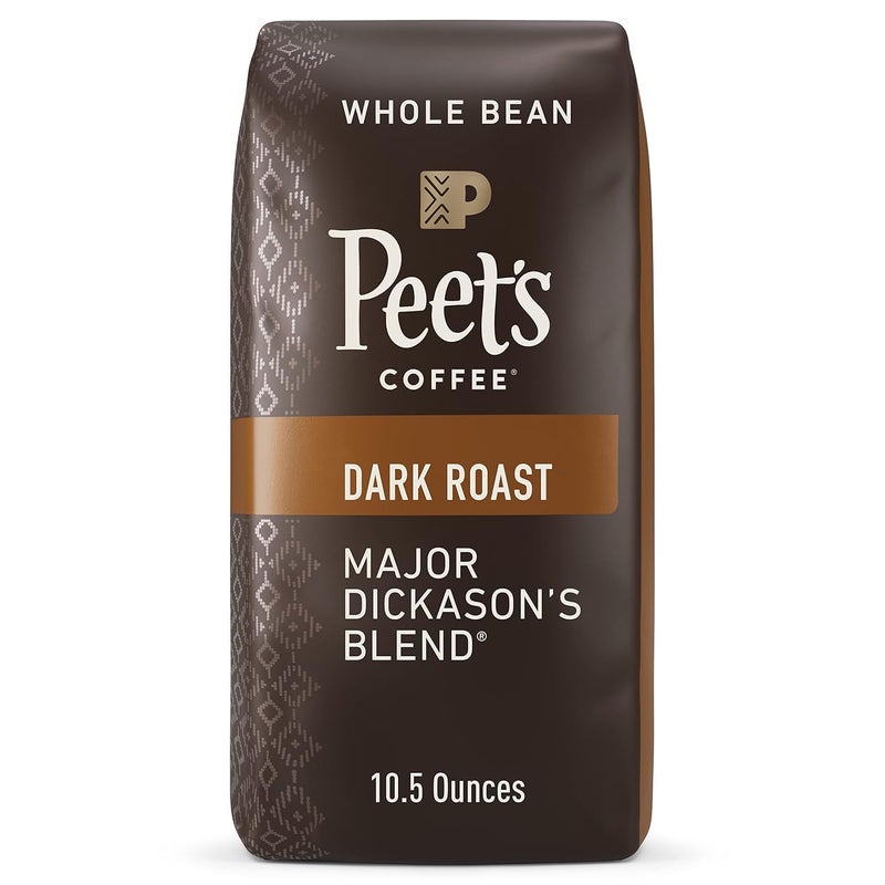 Peet's Coffee, Dark Roast Whole Bean Coffee - Major Dickason's Blend 10.5 Ounce Bag - Image 1
